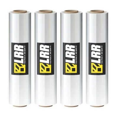Stretch Wrap – 15" x 1500 ft  Clear PE  80 Gauge Heavy Duty Roll 4 rolls