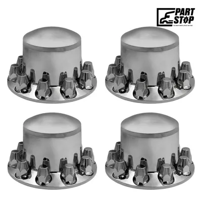 Axle Hub Cover Kit 4 units Semi ABS 10 Hole hread On Nut Covers Fits 20 22.5 2 FLG002