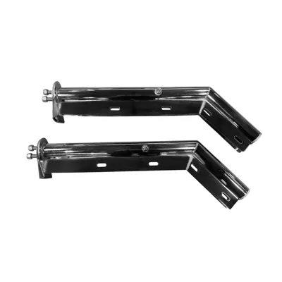 27-1/2" 45° Angled Mud Flap Hanger Pair (1-1/8" Bolt) - Chrome Plated